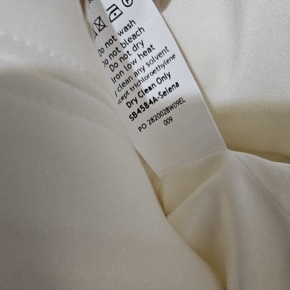 HOUSE OF CB 'Selena' Ivory Satin Ruffle Strapless Dress - Picture 11 of 13